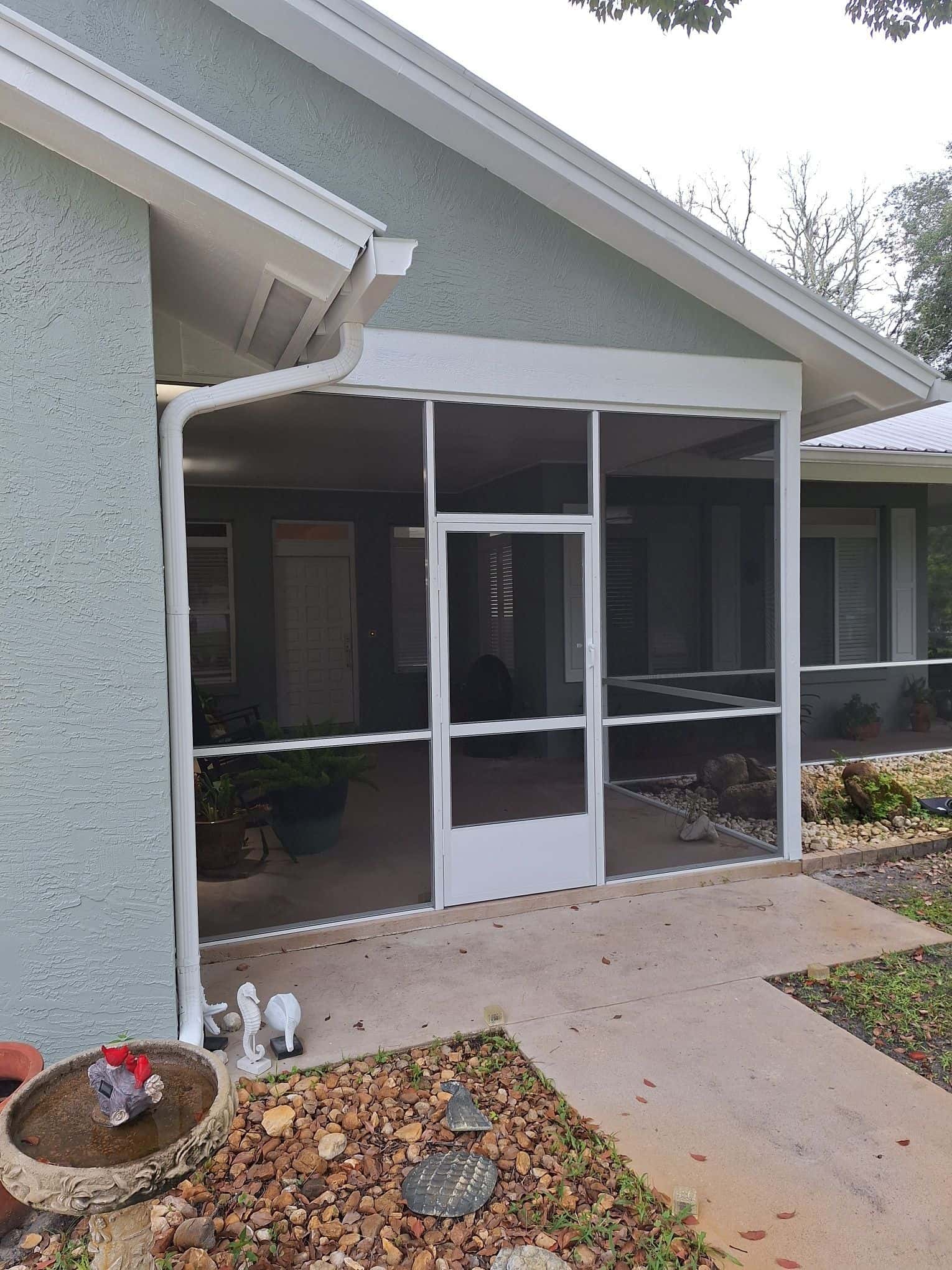 Pool enclosure rescreening project in Flagler County