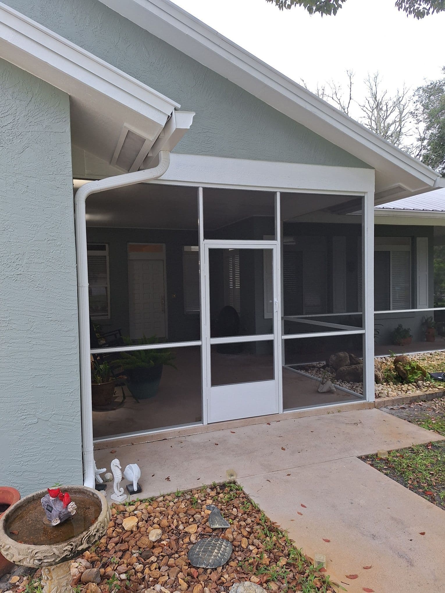 Pool enclosure rescreening project in Flagler County